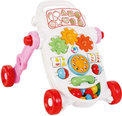 Chodítko baby interaktivní růžové s aktivitami pro miminko plast 2v1 Chodítko baby interaktivní růžové s aktivitami pro miminko plast 2v1
