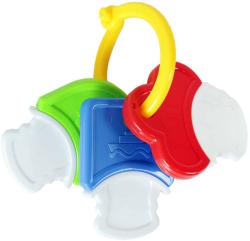 Chrastítko baby kousátko klíče pro miminko na kartě plast