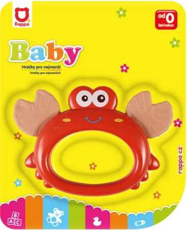 Chrastítko baby kousátko zvířátko krab pro miminko