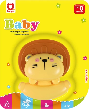 Chrastítko baby kousátko zvířátko lvíček pro miminko