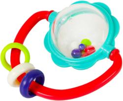 Chrastítko baby květina 8cm s kuličkami a korálky pro miminko