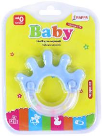 Chrastítko baby ruka s kuličkami pastelové pro miminko plast