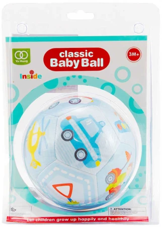 Chrastítko baby soft loptička textilná 12cm 2 farby pre bábätko