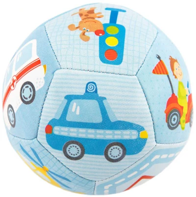 Chrastítko baby soft loptička textilná 12cm 2 farby pre bábätko