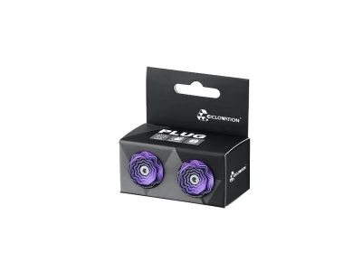 Ciclovation zátky do řidítek Lock-In Vortex Power Wave Fialová