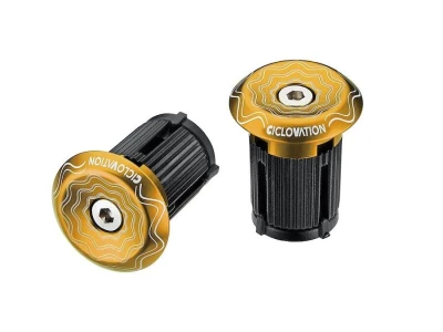Ciclovation zátky do řidítek Lock-In Vortex Power Wave Zlatá