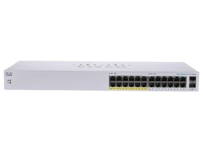 Cisco CBS110-24PP (24xGbE, 2xGbE/SFP combo, 12xPoE+, 100W, fanless) - REFRES Cisco CBS110-24PP (24xGbE, 2xGbE/SFP combo, 12xPoE+, 100W, fanless) - REFRES