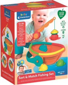 Clementoni Baby chytání rybiček duhové set lodička + 4 rybky s prutem