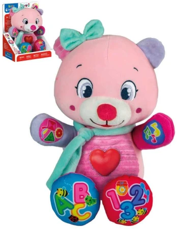 Clementoni Baby medvídek Lele interaktivní naučný růžový na baterie Světlo Zvuk Clementoni Baby medvídek Lele interaktivní naučný růžový na baterie Světlo Zvuk