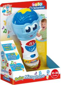 Clementoni Baby mikrofon 18cm na baterie LED Světlo Zvuk