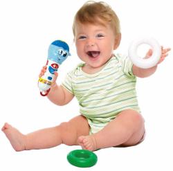 Clementoni Baby mikrofon 18cm na baterie LED Světlo Zvuk