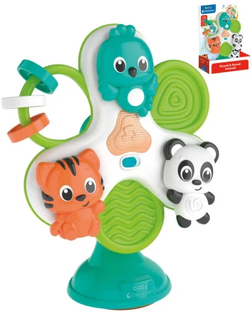 CLEMENTONI CLEMMY Baby kolotoč na přísavku pro miminko na baterie Zvuk