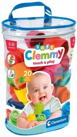 Clementoni CLEMMY Baby kostky set 20ks v pytli stavebnice pro miminko