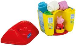 Clementoni CLEMMY Baby kyblík domeček Peppa Pig set 6 soft kostek s figurkou