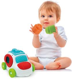 Clementoni CLEMMY Baby set autíčko senzorické + 8 soft kostek pro miminko