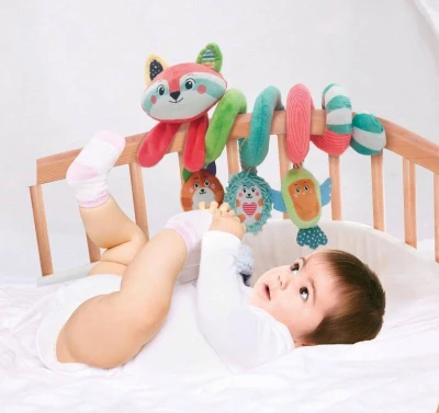 Clementoni CLEMMY Baby špirála so zvieratkami na kočík pre bábätko PLYŠ