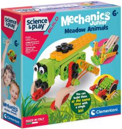 Clementoni Mechanická laboratoř Junior Luční zvířata (stavebnice)