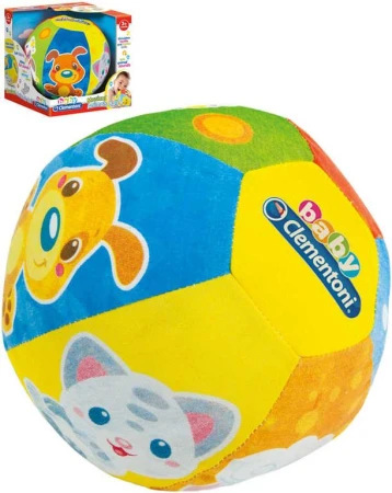 Clementoni Míč soft baby měkký 16cm se zvířátky na baterie Zvuk pro miminko Clementoni Míč soft baby měkký 16cm se zvířátky na baterie Zvuk pro miminko