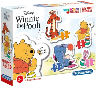 Clementoni Moje první tvarované puzzle Medvídek Pú baby skládačka 4v1 Clementoni Moje první tvarované puzzle Medvídek Pú baby skládačka 4v1