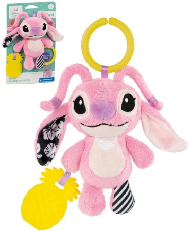 Clementoni PLYŠ Angel (Stitch) baby kousátko chrastítko pro miminko Clementoni PLYŠ Angel (Stitch) baby kousátko chrastítko pro miminko