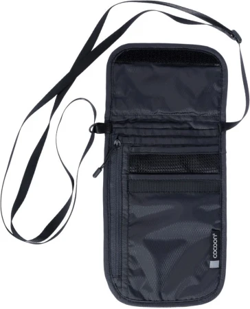 Cocoon Travel Neck Wallet Silk Phantom Black bezpečnostní kapsa na krk