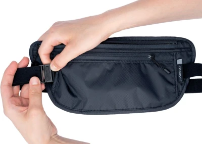 Cocoon Travel Waist Wallet Phantom Black RFID ledvinka