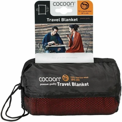 Cocoon merino deka Merino Wool/Silk Blanket dark terracotta