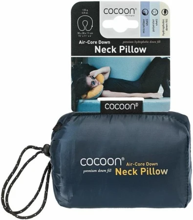Cocoon nafukovací podhlavník U-shaped Down dark indigo