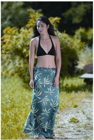 Cocoon Silk Sarong zelenomodrý s ochranou proti hmyzu Insect Shield