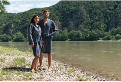 Cocoon Ultralight Microfiber Bathrobe anchor grey XXL župan
