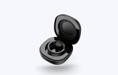 Colmi R02 černý chytrý prsten, velikost 12 (21,3 mm), s nabíjecím pouzdrem