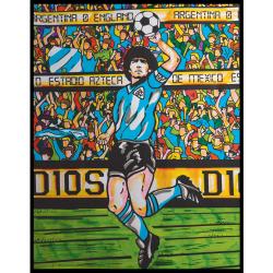 Colorvelvet Sametový obrázek Fotbalista Argentina 21x29,7cm