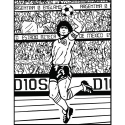 Colorvelvet Sametový obrázek Fotbalista Argentina 21x29,7cm