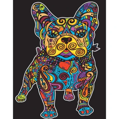 Colorvelvet Sametový obrázek Francouzský buldoček 47x35cm