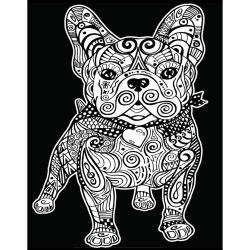 Colorvelvet Sametový obrázek Francouzský buldoček 47x35cm