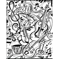 Colorvelvet Sametový obrázek Hudba 47x35cm