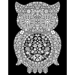 Colorvelvet Sametový obrázek Sova 21x29,7cm