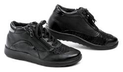 Comfortabel 990723-01 čierne dámske zimné zdravotné topánky šírka K