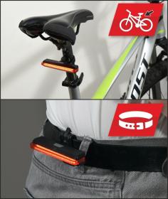 Compass Bike Cyklosvětlo zadní COB LED 60lm červené 4 funkce