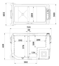 Compass Chladící box DUAL kompresor 50l 230/24/12V -20°C APP