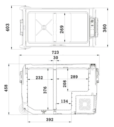 Compass Chladící box DUAL kompresor 50l 230/24/12V -20°C APP