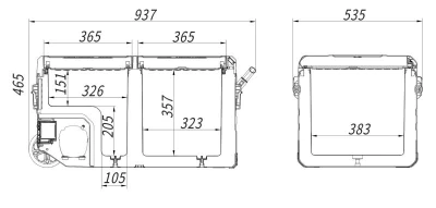 Compass Chladiaci box ICE BOX DUO kompresor 75l 230/24/12V -20°C APP
