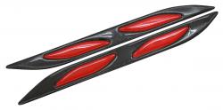 Compass Chránič dveří samolepící DAGGER červený 2ks