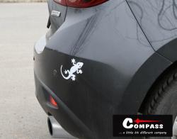 Compass Dekor samolepící GECKO stříbrný