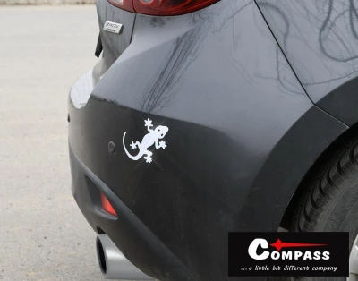 Compass Dekor samolepící GECKO stříbrný