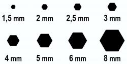 Compass IMBUS sada 8ks 1,5-8mm