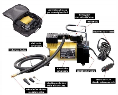 Compass Kompresor 12V TORNADO (VÝPREDAJ)