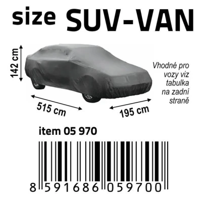 Compass Ochranná plachta FULL SUV-VAN 515x195x142cm NYLON