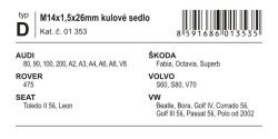 Compass Poj. šrouby kol M14x1,50x26mm kulové sedlo (D)