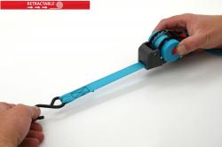 Compass Popruh s ráčnou a háky samonavíjecí 100daN 2m TÜV BLUE WAY